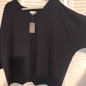 JJill V-neck Dolman sleeve. Navy